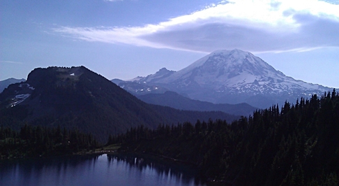 Summit Lake and Mount Rainier, Washington by Ralph Teller
